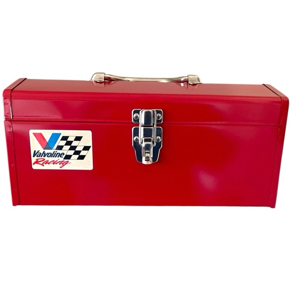 New Vintage Team Valvoline Racing Metal Tool Box - Picture 3 of 12